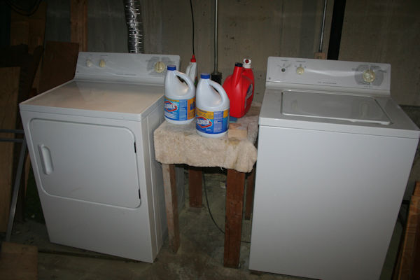 Washer and Dryer in Basement