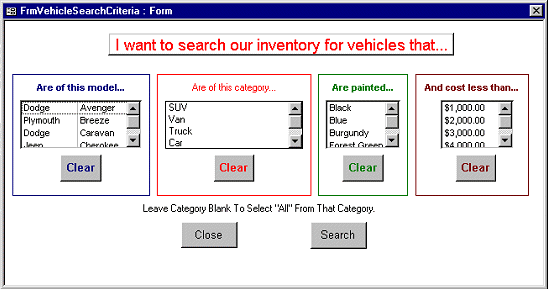 car make and model